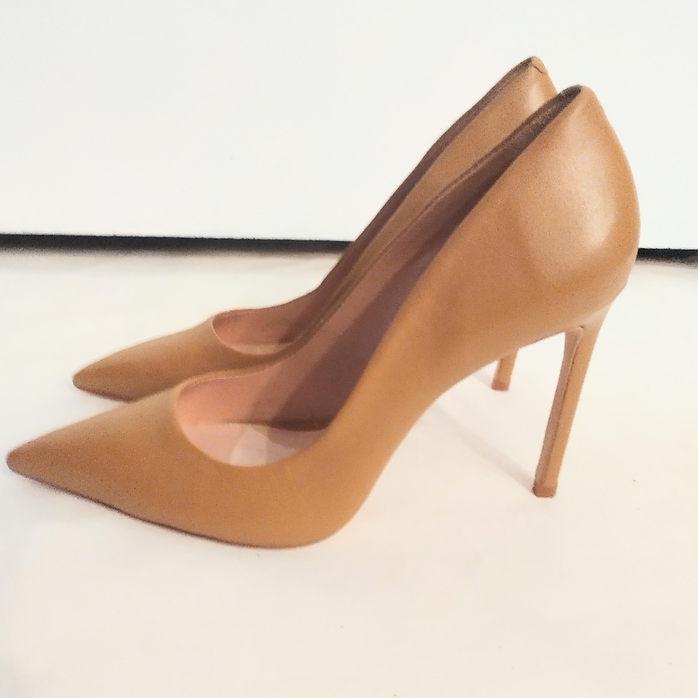 Schutz women's camel leather stiletto heels Couros/Marrom sienna Size 8.5